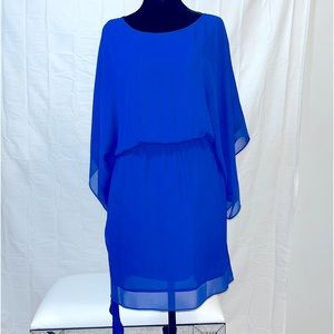 Royal blue midi length dress